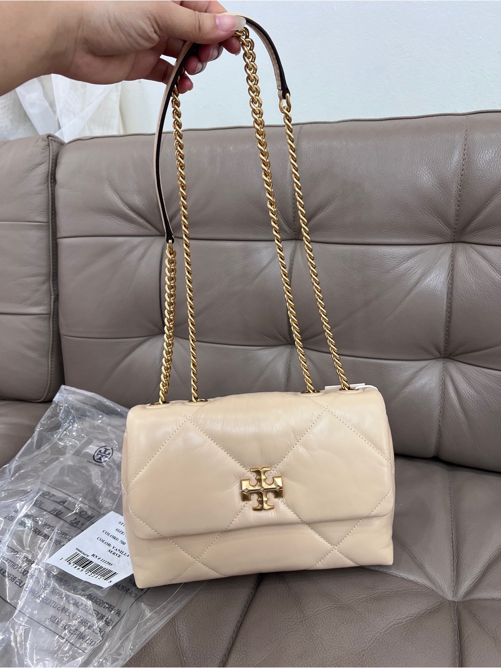 NWT Tory Burch Kira Small Diamond Quilted Convertible Shoulder Bag